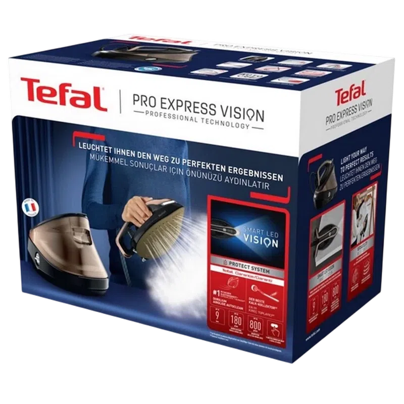 Fier de călcat cu generator de abur Tefal GV9823E1, Auriu 7