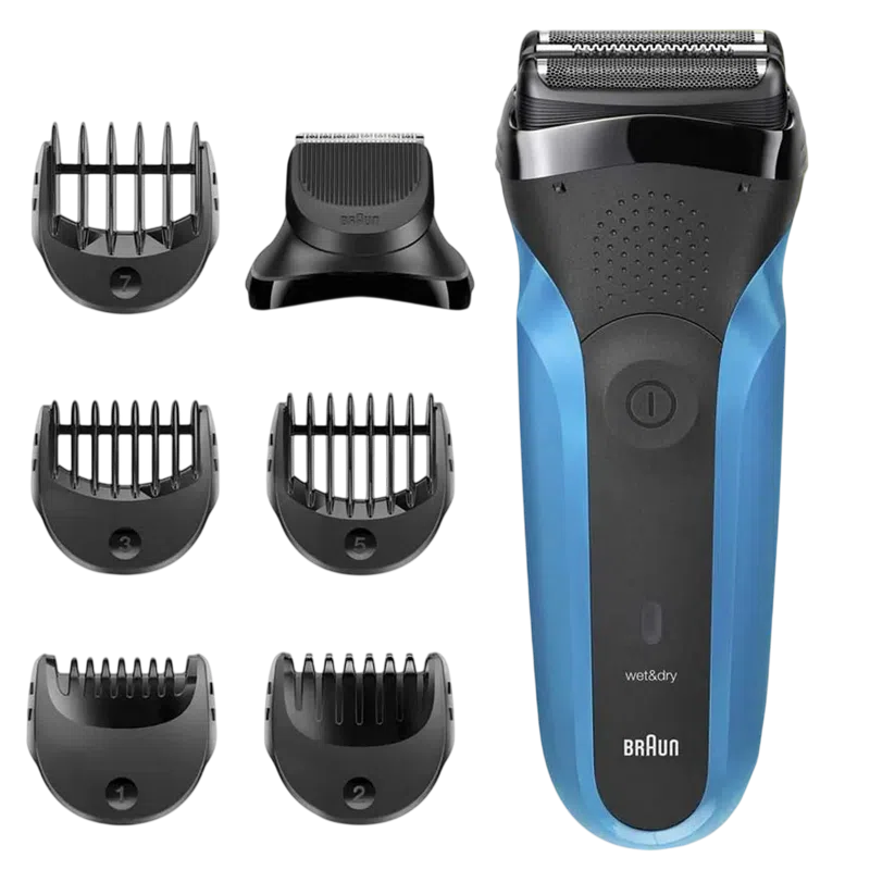 Aparat de ras electric Braun 310BT, Negru/Albastru 5