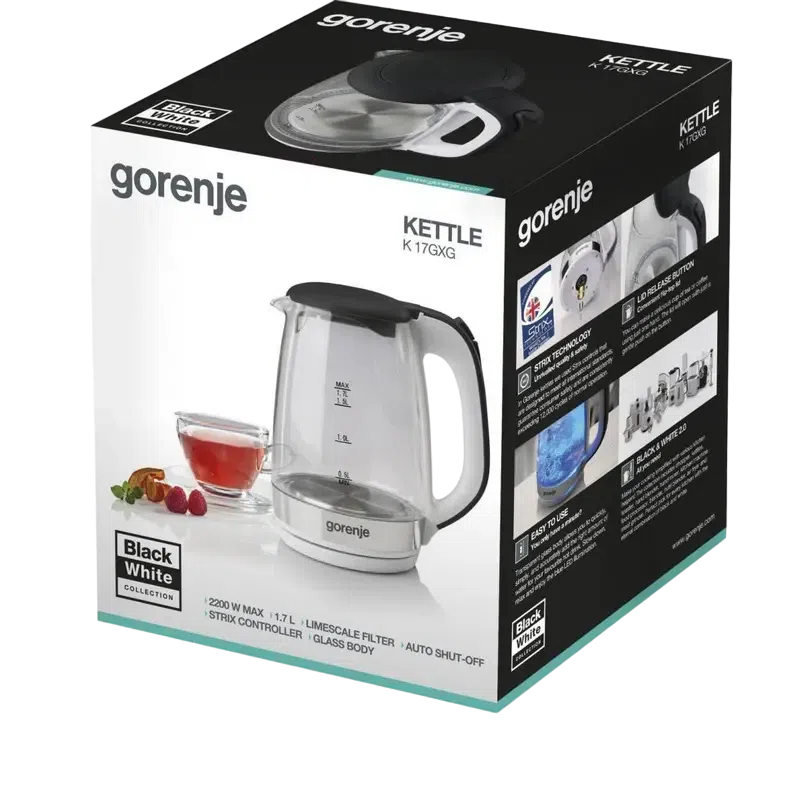 Электрочайник Gorenje K17GXG, Silver 7