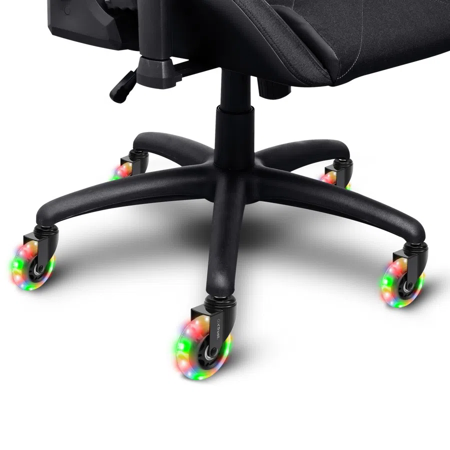 Комплект колёс Trust GXT 701 LED Gel Chair Wheels, Чёрный 4