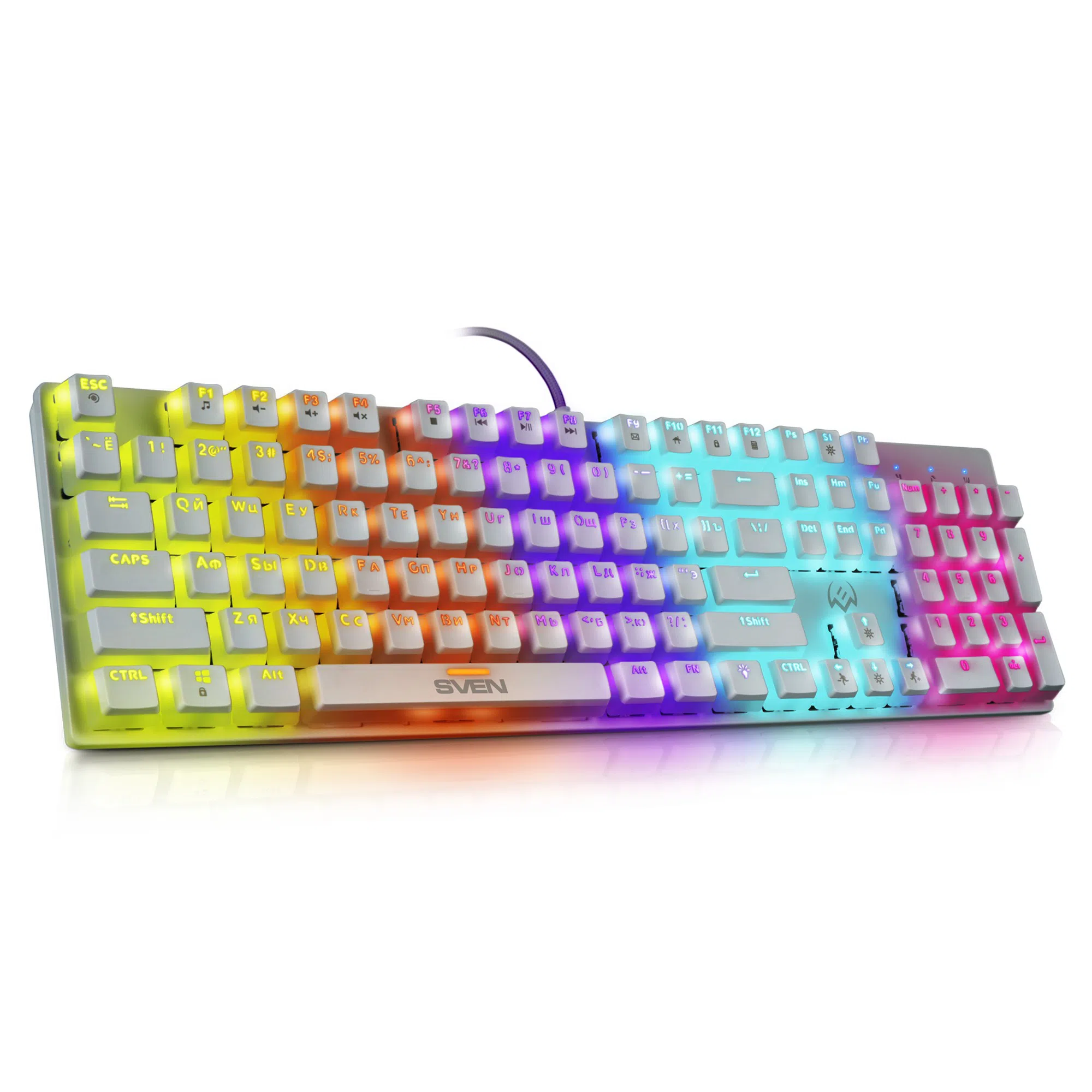 Игровая клавиатура SVEN KB-G9200 RGB, Белый 2