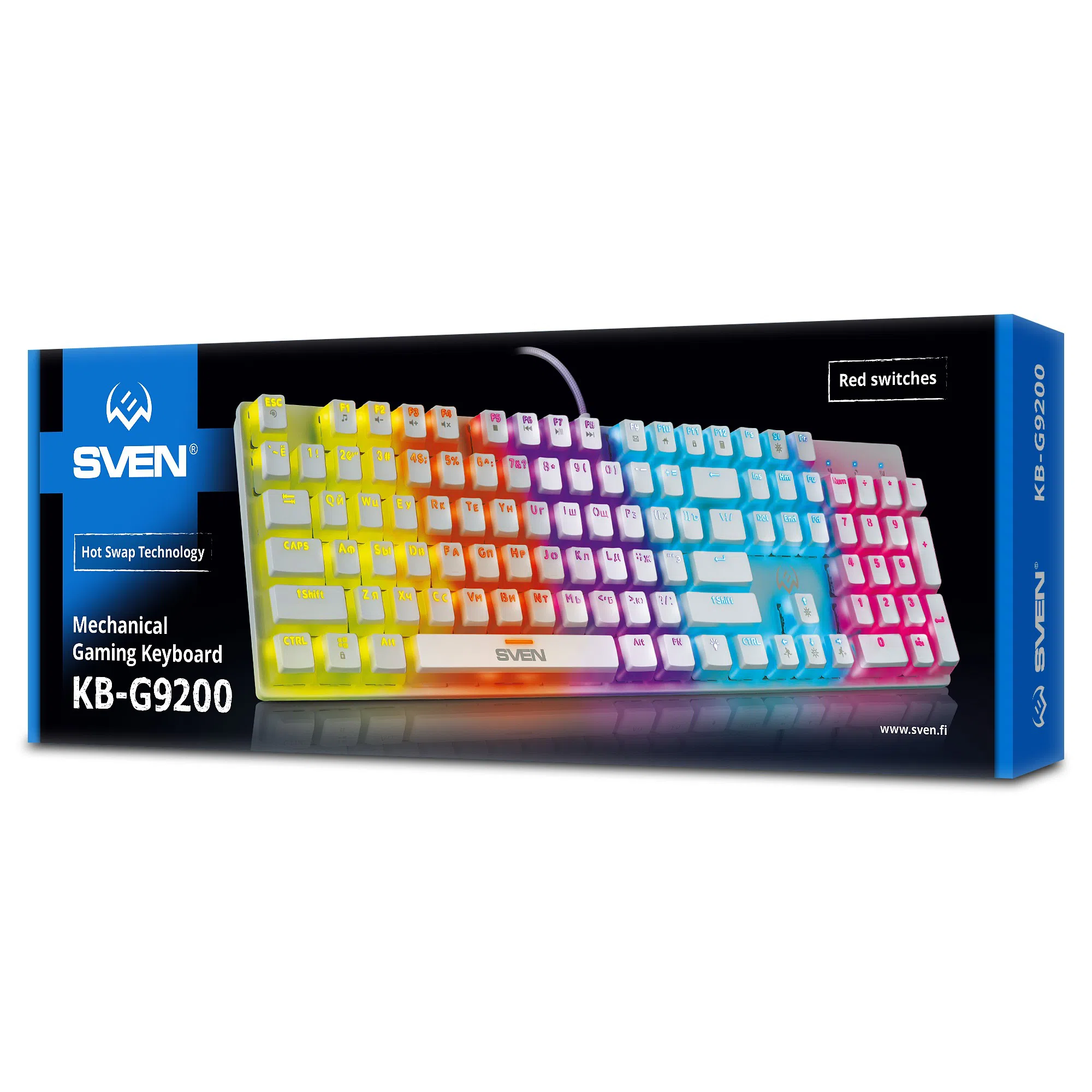 Игровая клавиатура SVEN KB-G9200 RGB, Белый 7