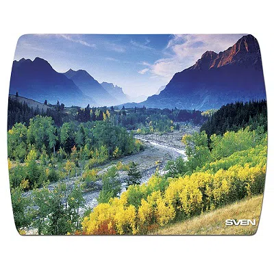 SVEN UA (8 pictures), Mouse pad, Dimensions: 230 x 180 x 2.35 mm, Material: polypropylene + foamed plastic, Wearproof print, Unique landscapes