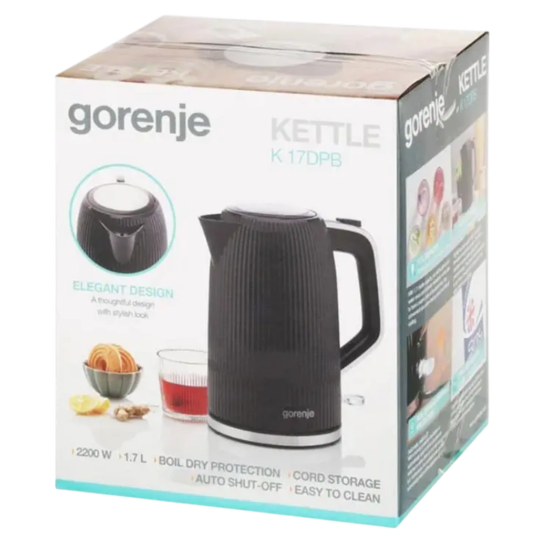 Электрочайник Gorenje K17DPB, Черный 8