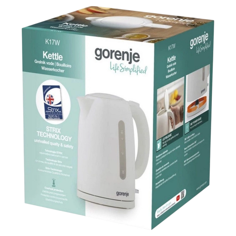 Электрочайник Gorenje K17W, 1.7 л, Белый 7