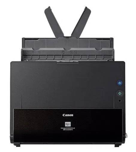 Document Scanner Canon DR-C225W II, WiFi, ADF (30 sheets - 50-80g/m2), 3-colour (RGB) LED, CMOS CIS 1 Line Sensor, Front/ Back/ Duplex, B&W 25ppm/50ipm - colour 25ppm/50ipm, 600x600dpi, 24-bit colour, Daily Duty Cycle: 1500 scans/day, USB 2.0, W2,7kg 3