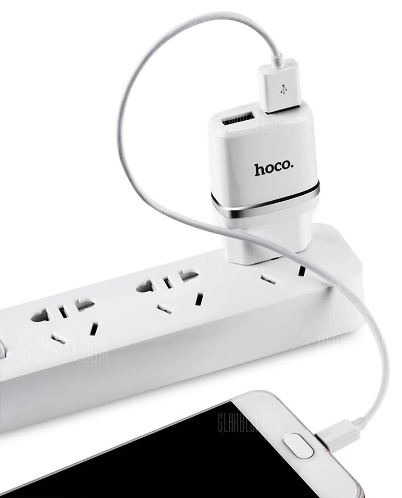 Зарядное устройство Hoco C12 White (Lightning cable) 3