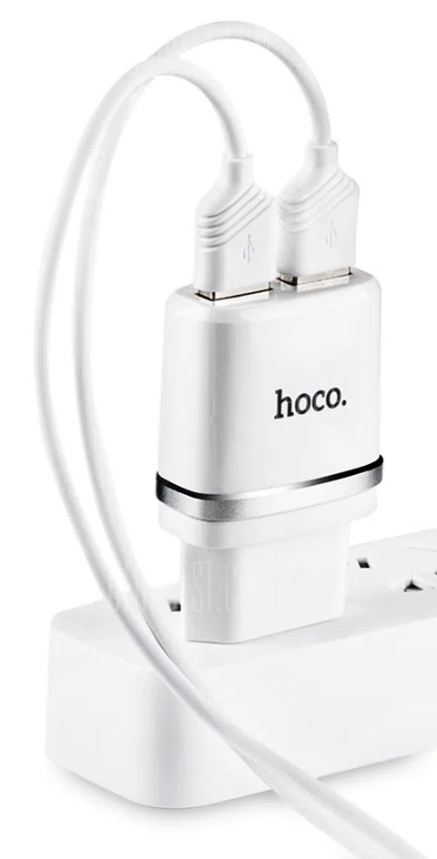 Зарядное устройство Hoco C12 White (Lightning cable) 2