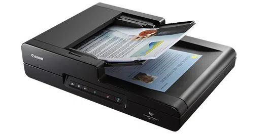 Document Scanner Canon DR-F120, ADF (50 sheets - 50-80g/m2), 3-colour (RGB) LED, CMOS CIS 1 Line Sensor, Front / Back / Duplex, B&W 20ppm/36ipm - colour 10ppm/18ipm, 600 x 600dpi, 24-bit colour, Daily Duty Cycle: 800 scans/day, USB 2.0, W4,6kg 2