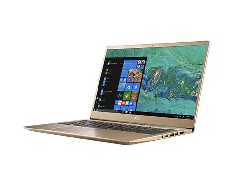 ACER Swift 3 Luxury Gold (NX.GZBEU.018), 15.6" IPS FullHD (Intel® Core™ i3-8130U 2.2-3.4GHz, 8Gb (1x8) DDR4 RAM, 256Gb PCIe SSD, Intel® UHD Graphics 620, CardReader, WiFi-AC/BT, FPR, Backlit KB, 4cell, HD Webcam, RUS, Linux, 1.8kg, 16.9mm) 3