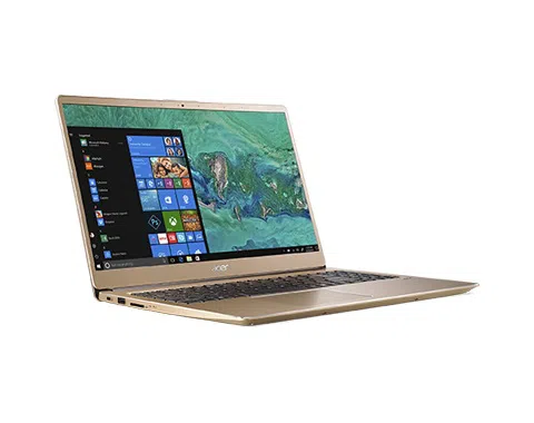 ACER Swift 3 Luxury Gold (NX.GZBEU.018), 15.6" IPS FullHD (Intel® Core™ i3-8130U 2.2-3.4GHz, 8Gb (1x8) DDR4 RAM, 256Gb PCIe SSD, Intel® UHD Graphics 620, CardReader, WiFi-AC/BT, FPR, Backlit KB, 4cell, HD Webcam, RUS, Linux, 1.8kg, 16.9mm)