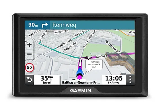 GARMIN Drive 52 & Live Traffic, Licence map Europe+Moldova, 5.0" LCD (480*272), MicroSD, Garmin Guidance 2.0, Junction view, Lane assist, Foursquare POIs, Lifetime traffic updates, Speaks street names, Trip planner, Battery life up to 1 hours, 170g