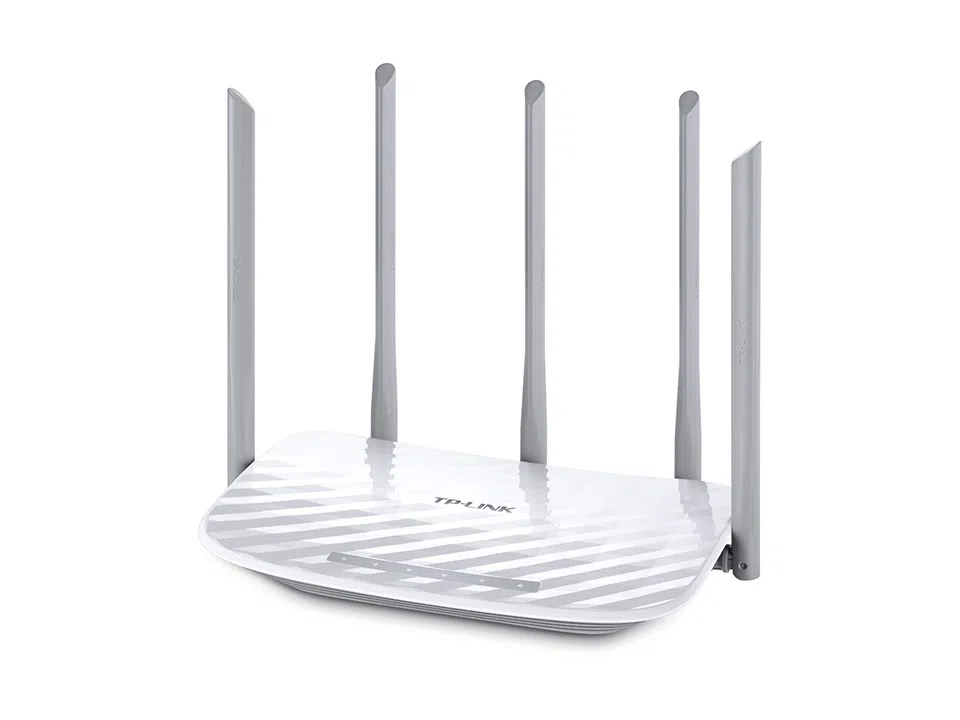 TP-LINK  Archer C60  AC1350 Dual Band Wireless Router, Atheros, 867Mbps at 5Ghz + 450Mbps at 2.4Ghz, 802.11ac/a/b/g/n, 1 WAN + 4 LAN, Wireless On/Off and WPS button, 3 x 2.4GHz fixed antennas + 2 x 5GHz antennas 3