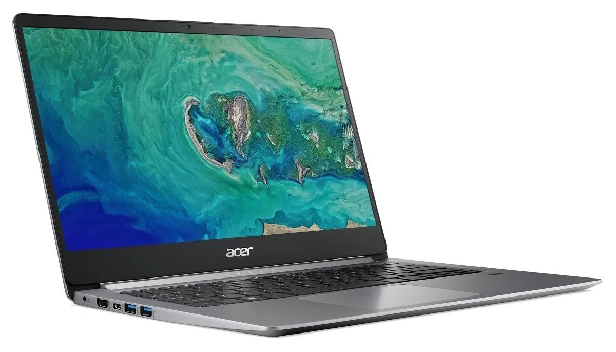 ACER Swift 1 Sparkly Silver (NX.GXUEU.011), 14.0" IPS FHD (Intel Pentium Silver N5000 4xCore up to 2.70 GHz, 8GB (1x8) DDR4 RAM, 256GB PCIe NVMe SSD, Intel UHD Graphics 605, CR, WiFi-AC/BT, FPS, Backlit KB, 3cell, HD Webcam, RUS, Linux, 1.3kg, 15mm) 3