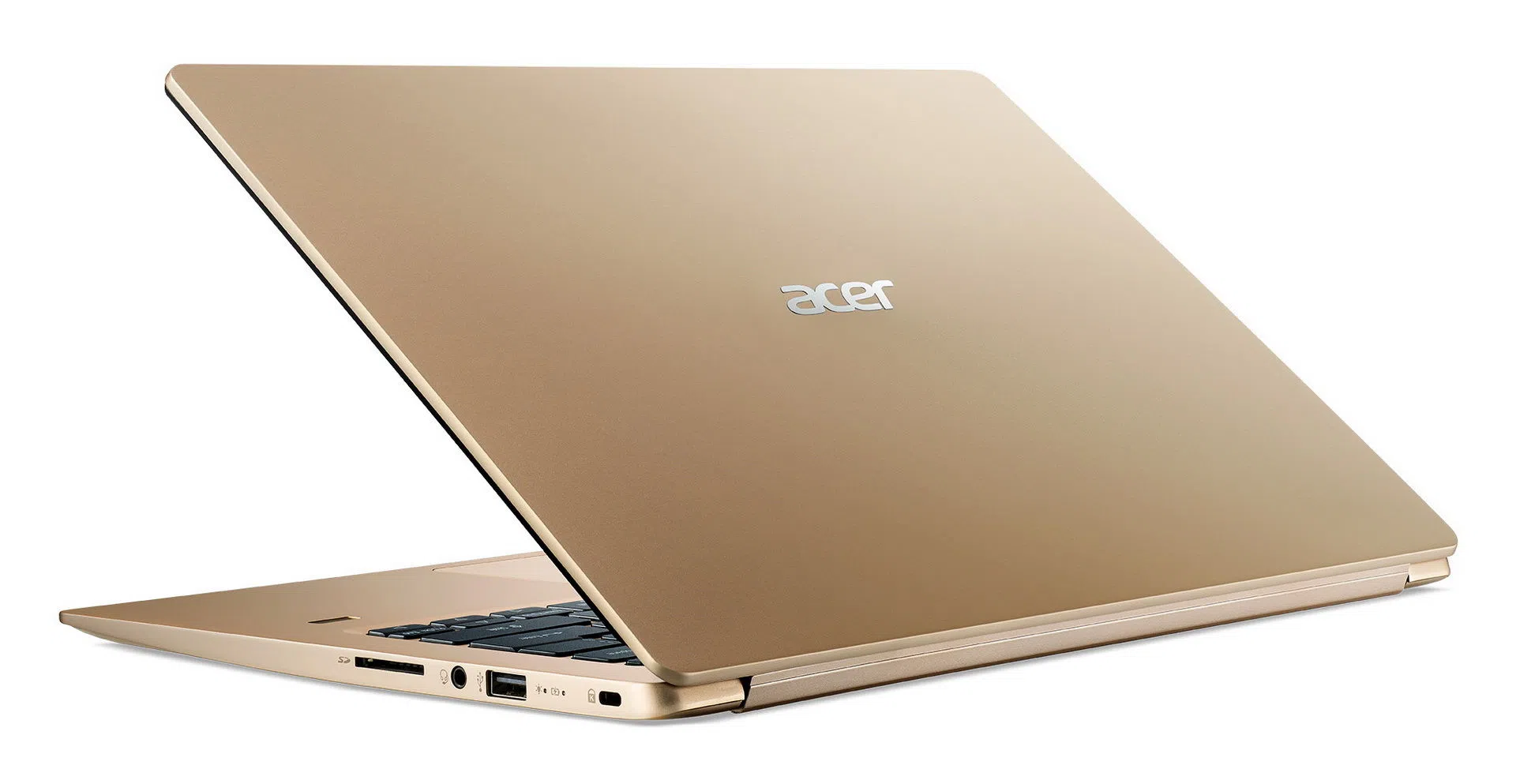 ACER Swift 1 Luxury Gold (NX.GXREU.027), 14.0" IPS FHD (Intel Pentium Silver N5000 4xCore up to 2.70 GHz, 8GB (1x8) DDR4 RAM, 512GB PCIe NVMe SSD, Intel UHD Graphics 605, CR, WiFi-AC/BT, FPS, Backlit KB, 3cell, HD Webcam, RUS, Linux, 1.3kg, 15mm)