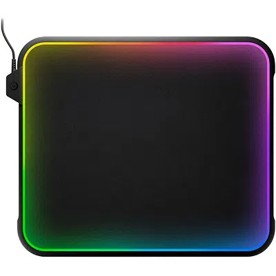 STEELSERIES QcK Prism / Gaming Mousepad with GameSense RGB Lighting Support, Dual-Textured Surface Cloth and Hard Polymer (Plastic), Dimensions: 356.7 x 292.4 x 8.7 mm, Black 2