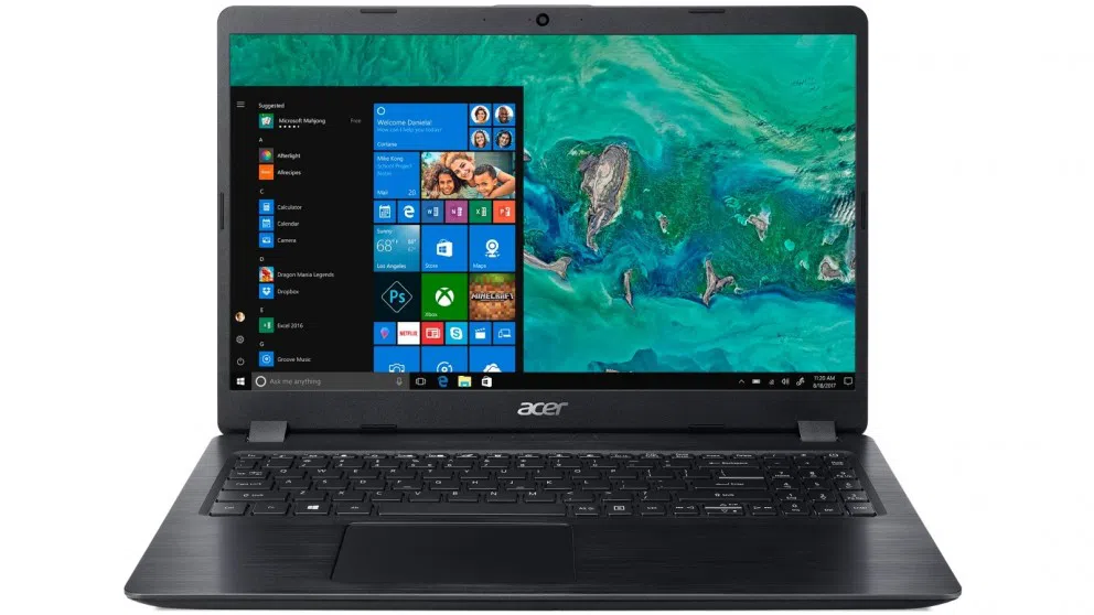 ACER Aspire A515-52G Obsidian Black (NX.H3EEU.005) 15.6" FullHD (Intel® Core™ i7-8565U 1.80-4.60GHz (Whiskey Lake), 8GB(2x4) DDR4 RAM, 1.0TB HDD, GeForce® MX150 2GB DDR5, w/o DVD, WiFi-AC/BT, 4cell, 720P HD Webcam, RUS, Backlit,  Linux, 1.8kg) 4