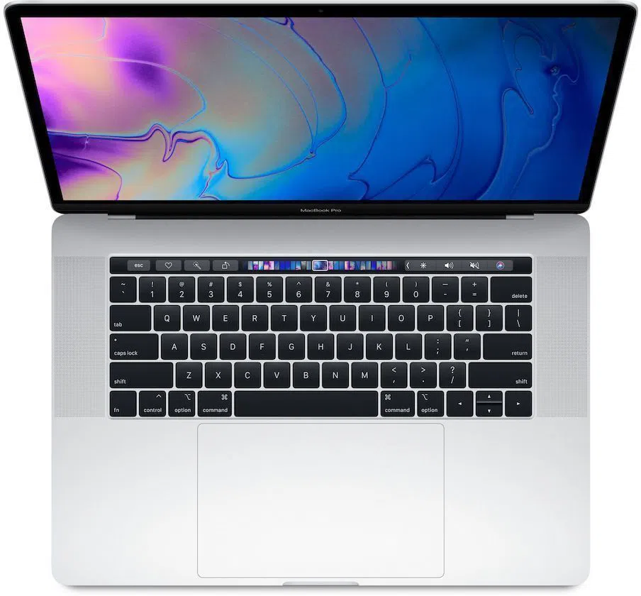 APPLE MacBook Pro 15.4" with Touch Bar (2019) Silver, 15.4" Retina IPS (Intel® Six Core™ i7 2.6-4.5GHz, 16GB RAM, 256GB SSD, AMD Radeon Pro 555X 4GB, 4xTB3, WiFi-AC/BT5.0, 10 hours, 720p Camera, Backlit KB, RUS, macOS Mojave, 1.83kg) 3