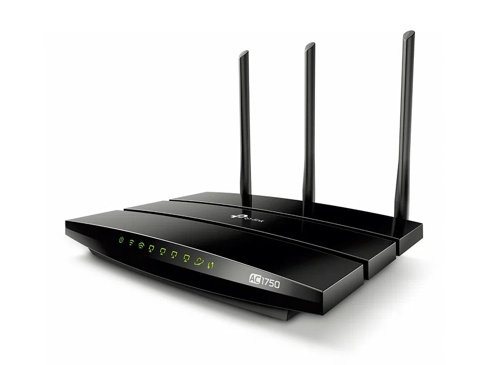 TP-LINK  Archer C7  AC1750 Dual Band Wireless Gigabit Router, Atheros, 3T3R, 1300Mbps at 5Ghz + 450Mbps at 2.4Ghz, 802.11ac/a/b/g/n, 1 Gigabit WAN + 4 Gigabit LAN, Wireless On/Off and WPS button, USB 2.0, 3 fixed antennas 2