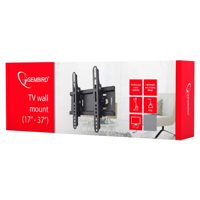 Suport TV Gembird WM-37T-01, Black 3