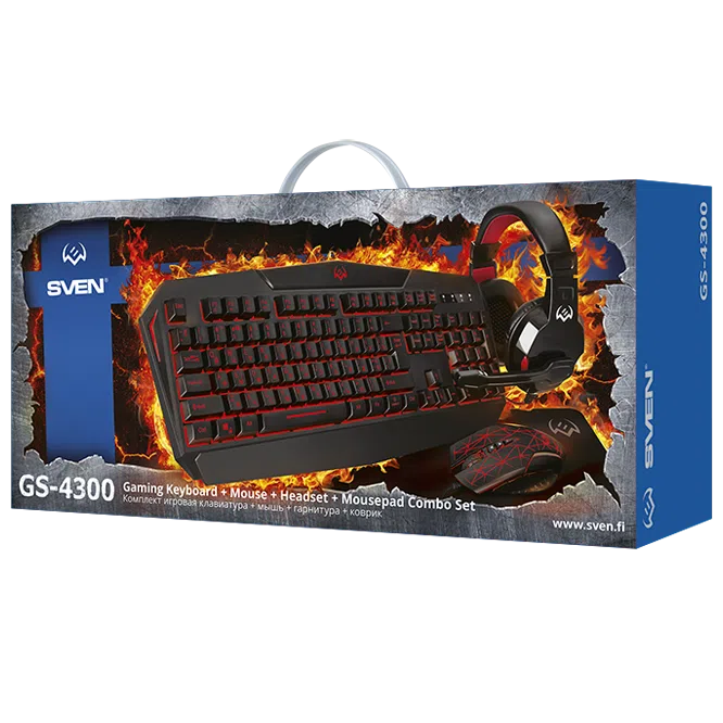 Tastatură Sven GS-4300 Combo, Cu fir, Negru 8