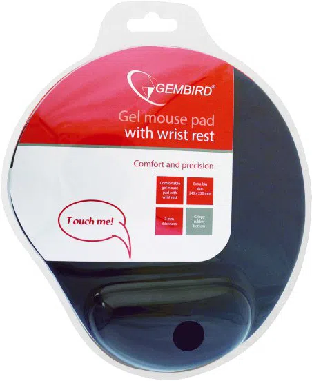 Коврик для мыши Gembird MP-GEL-BK, Чёрный 4