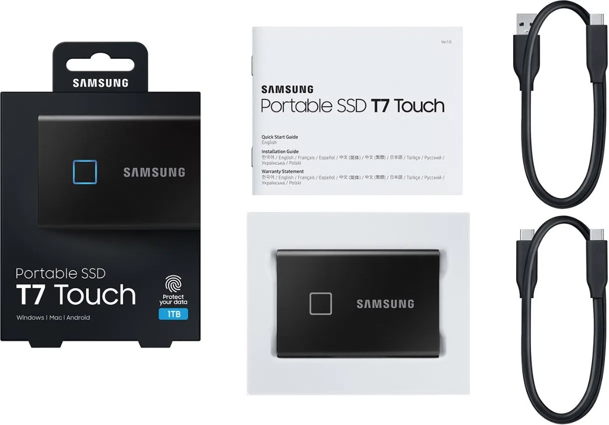 Внешний SSD Samsung T7 Touch 1Tb Black (MU-PC1T0K/WW) 2