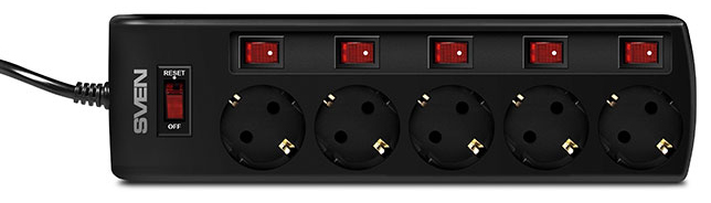 Protecţie împotriva supratensiunii Sven SF-05PL 3m Black