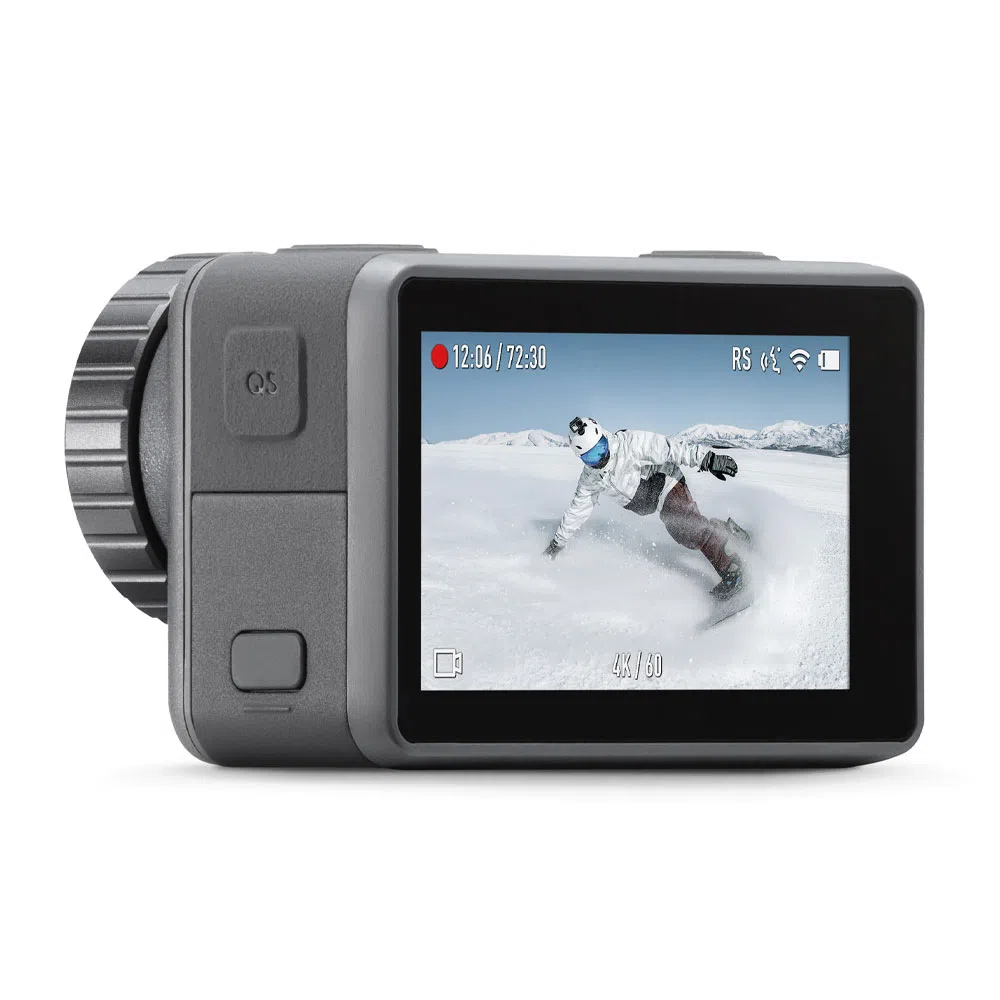 (186899) Action Camera DJI OSMO Action, 1/2.3" CMOS, 12MP, 145° f/2.8, ISO 100-3200, 4K 60fps / FHD 240 fps, SlowMo, HDR, Timelapse, Max Video Bitrade 100Mbps, microSD, Wi-Fi, Bluetooth 4.2, Front Screen 1.4 inch, Back Screen 2.25 inch,1300 mAh,124g 3