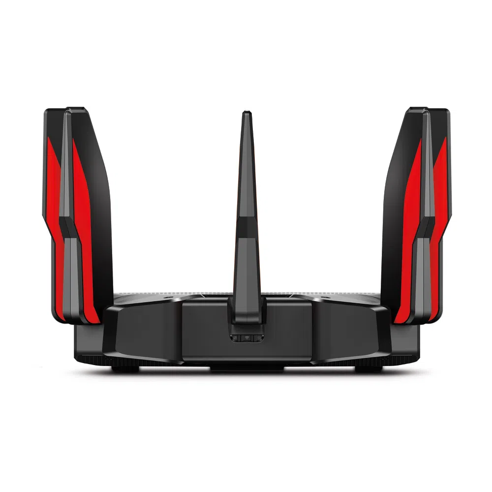 TP-LINK Archer Archer C5400X AC5400 Tri Band Wireless Gigabit Router, 2167Mbps + 2167Mbps at 5Ghz + 1000Mbps at 2.4Ghz, 802.11ac/a/b/g/n, 1 Gigabit WAN + 8 Gigabit LAN, 1.8GHz 64-bit Quad-Core CPU+3 Co-processor, 2xUSB 3.0, 8 detachable antennas 2