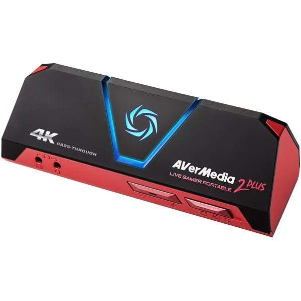AverMedia Live Gamer Portable 2 PLUS - GC513: Video/Audio Ouput: HDMI 2.0/3.5mm Jack / Input: HDMI 2.0/3.5mm Jack, Max Pass-Through Res:4Kp60 / 1080p60, Max Record Res:1080p60, Record Format: MPEG 4 (H.264+AAC) / MJPEG, Interface: microUSB 2.0 2