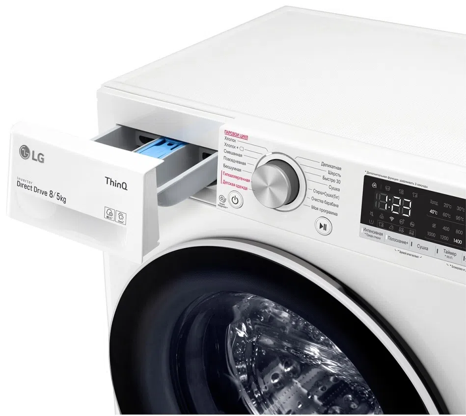 Стиральная машина LG F4V5TG0W White 4