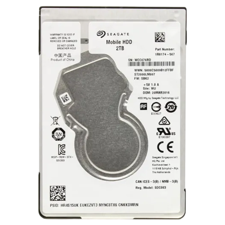 Жесткий диск Seagate Mobile ST2000LM007, 2 ТБ, White