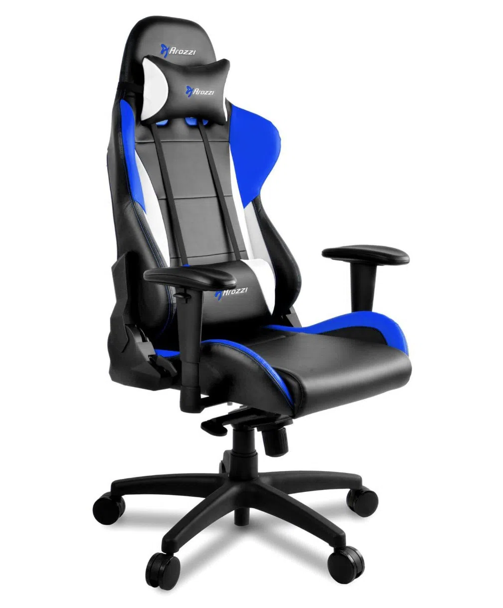 Scaun gaming Arozzi Verona Pro V2 Black/Blue/White 2