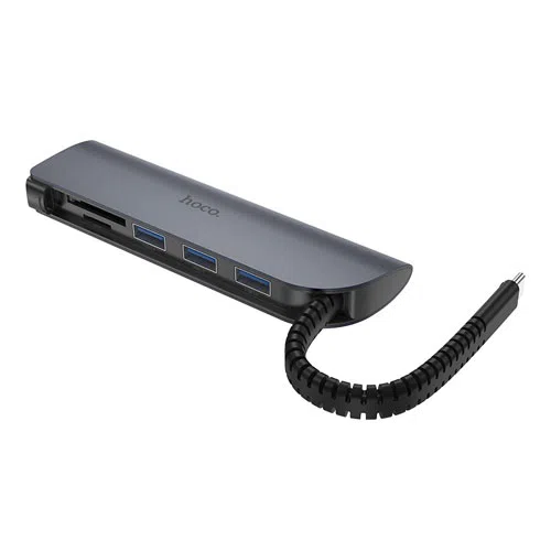 HOCO HB17 Easy connect Type-C adapter(Type-C to USB3.0*3+SD+TF) 4