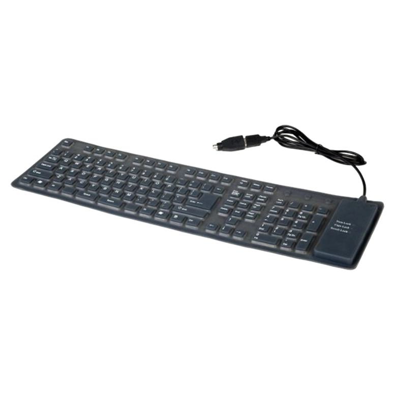 Клавиатура Gembird Flexible KB-109F-B, Проводная, Черный