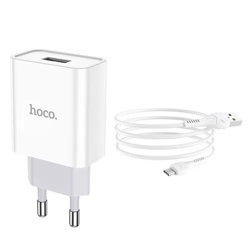 HOCO C81A Asombroso single port charger set Micro White 3