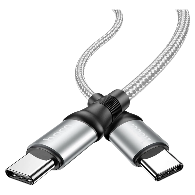 Cablu HOCO X50 Exquisito, USB-C to USB-C, 1 m, Gri 2