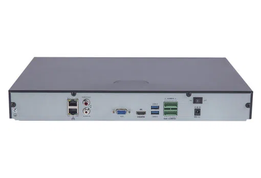 UNV NVR302-16E-B, 16-ch, 2 SATA, Bandwidth Inc/Out 320/320 Mbps, 16 x 1080P@30 / 8 x 4MP@30 / 4 x 4K@30, Audio In/Out 1/1, Alarm In/Out 8/2, 1U, H.265&4K 2