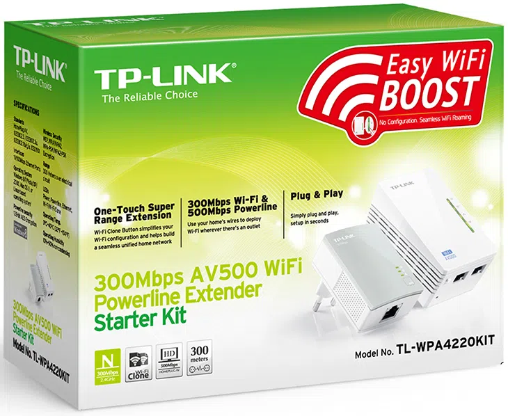 Adaptor Powerline Tp-Link TL-WPA4220KIT