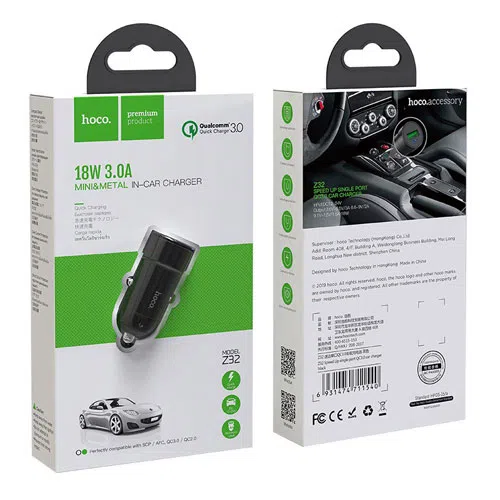 HOCO Z32 Speed Up single port QC3.0 car charger 4