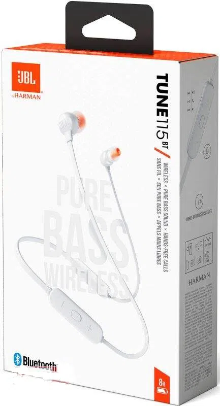Наушники JBL TUNE 115BT, White 2