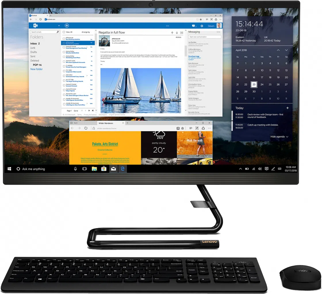 Моноблок Lenovo IdeaCentre A340-22IGM Black (TS Pentium J5040 8Gb 256Gb No OS)