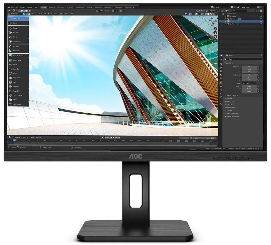 Monitor AOC Q24P2Q Black