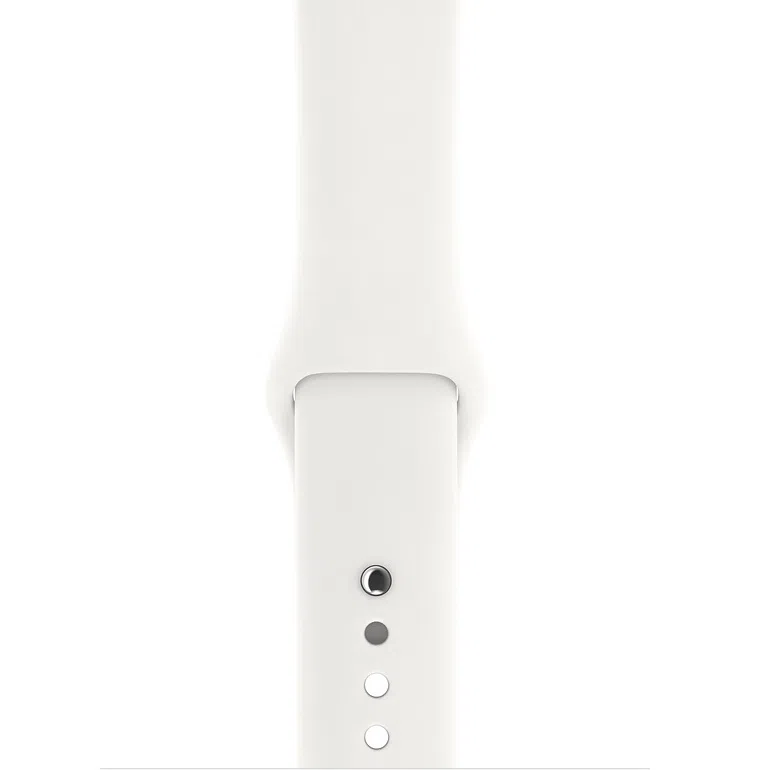 Умные часы Apple Watch Series 3, 42 мм, Серебряный алюминиевый корпус с белым спортивным ремешком