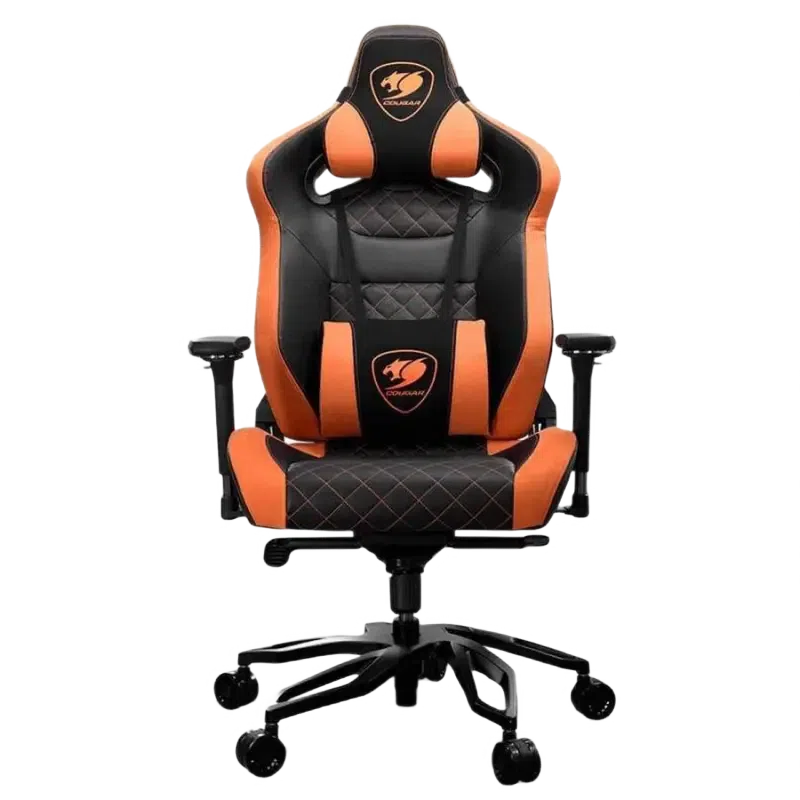 Игровое кресло Cougar Armor Titan Pro, ПВХ Кожа, Чёрный/Оранжевый