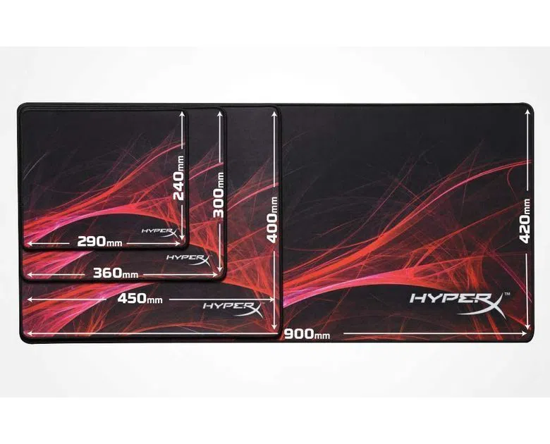 Игровой коврик для мыши HyperX FURY S Pro Speed Edition, Medium, Чёрный/Красный 3