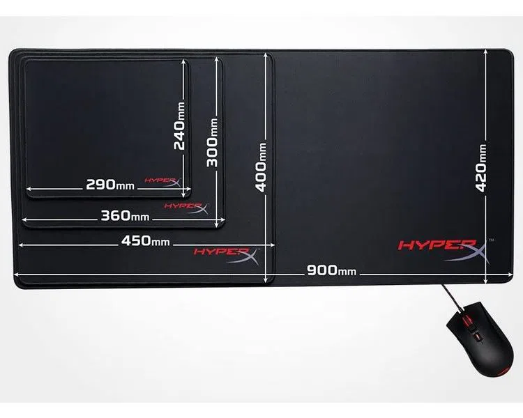 Игровой коврик для мыши HyperX FURY S Pro, Medium, Чёрный 2