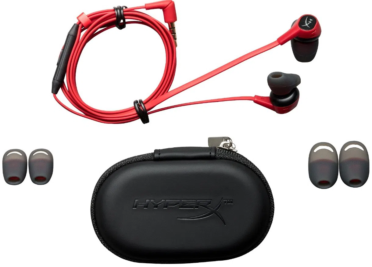 Gaming Headset HyperX Cloud Earbuds, 14mm driver, 65 Ohm, 20-20000hz, 116db, 19g.,3.5mm(4pin), Red 2
