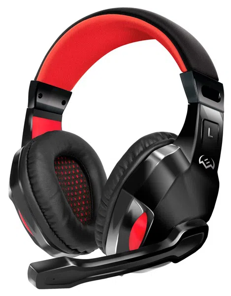Gaming Headset SVEN AP-G857MV, 40mm drivers, 20-20000Hz, 32 Ohm, 105dB, 340g., 3.5mm, Black/Red